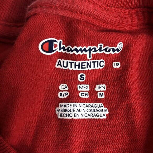 University of Louisville Champion‎ Red Logo SS T-shirt Sz Small - Picture 3 of 6